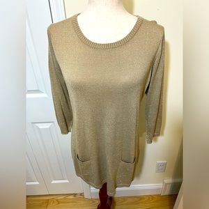 Women’s Gold Cable & Gauge Sweater (L)